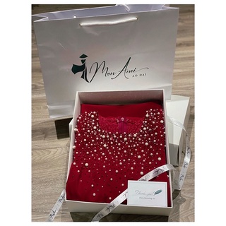 Áo dài Mẹ 4 tà kết hạt ngọc