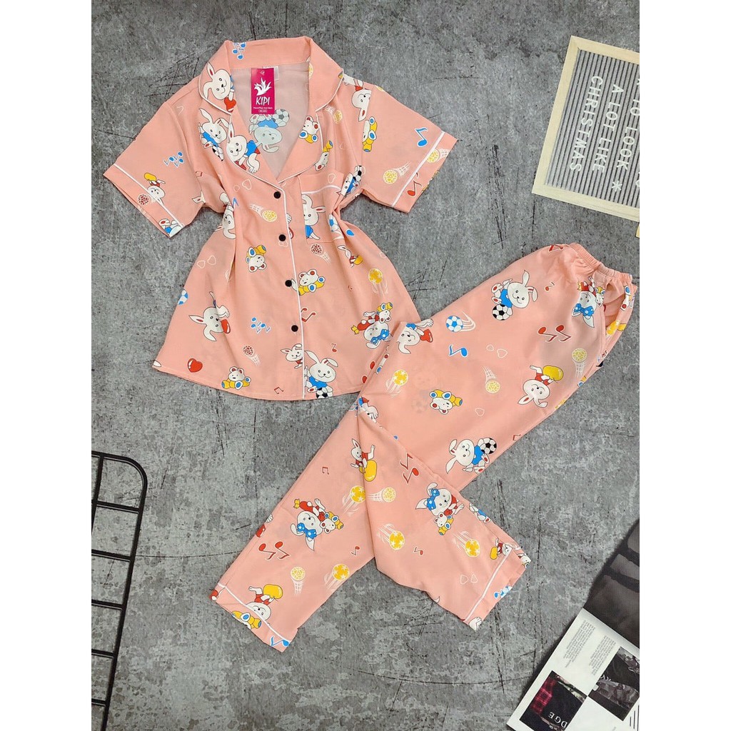 Bộ Quần Áo Ngủ Lụa Cao Cấp, Pyjama Nữ Mềm Mịn Siêu Mát [ FREESHIP + VIDEO ẢNH THẬT ] | BigBuy360 - bigbuy360.vn
