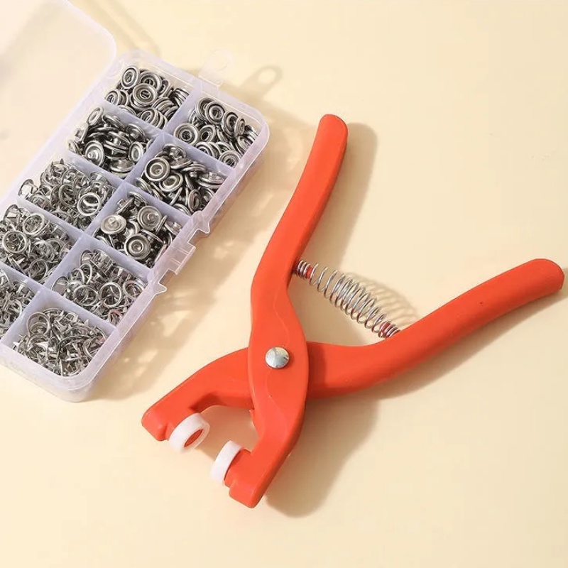 Set 50/ 100 nút bấm kim loại/ Kìm làm nút bấm WE FLOWER 9.5mm dành cho làm đồ thủ công DIY tiện lợi
