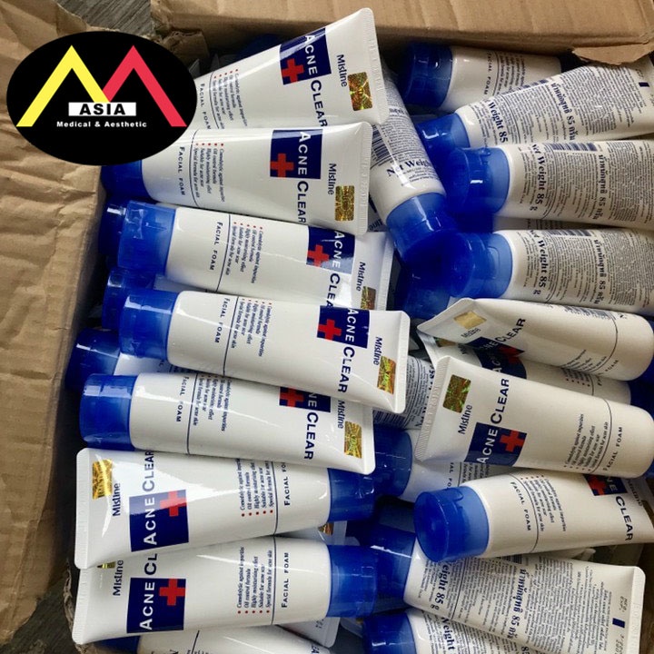 Sữa rửa mặt Acne Clear MISTINE giảm mụn mờ thâm sẹo cân bằng độ ph cấp ẩm cho da dầu thái lan 85g