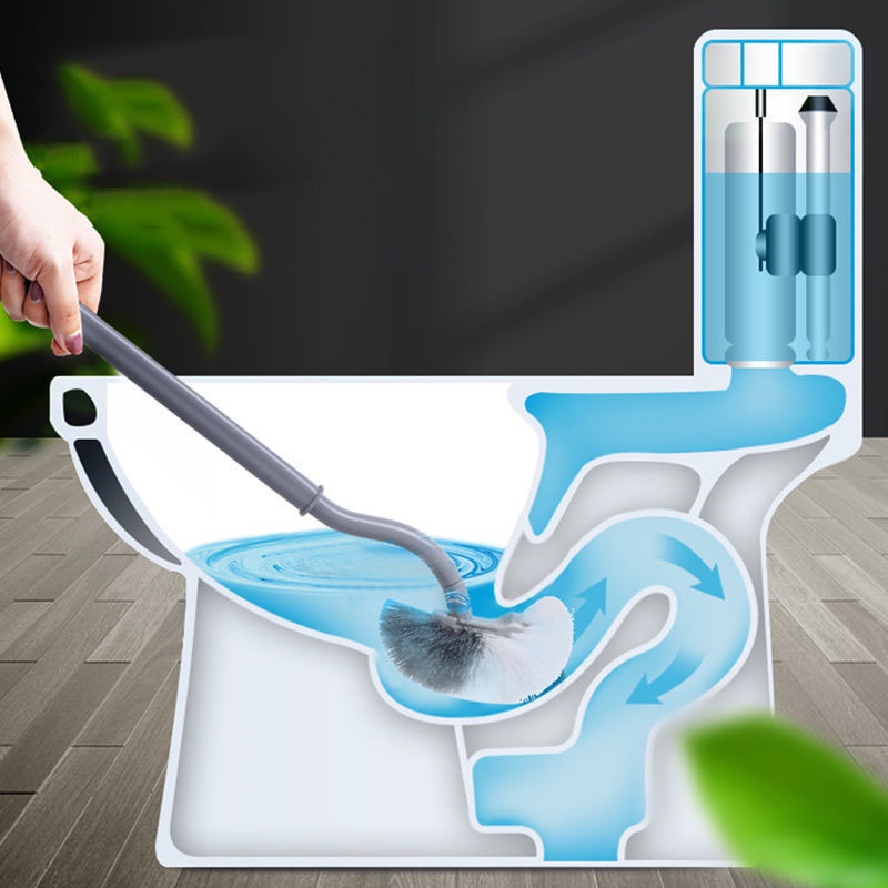 Bàn Chải Vệ Sinh Toilet Cán Dài Gắn Tường Tiện Dụng