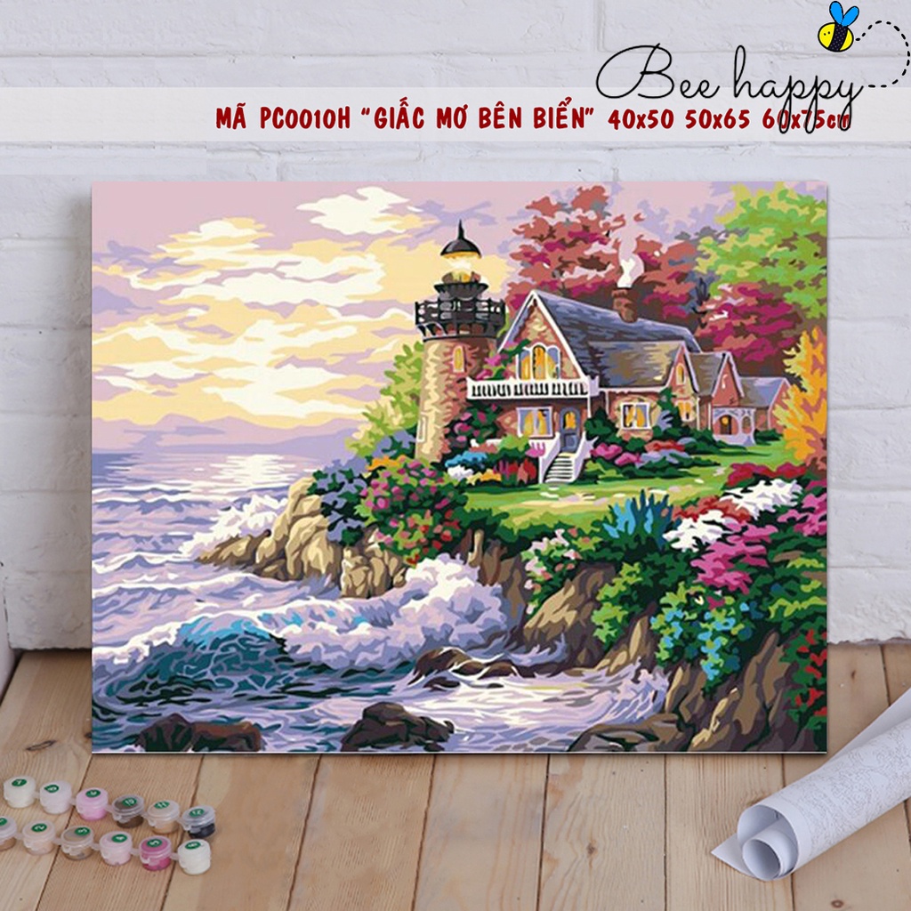 Tranh sơn dầu số hoá tự tô treo tường - Mã PC0010H Giấc mơ bên biển