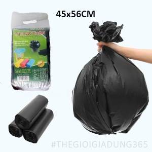 Túi Đựng Rác Tự Hủy Sinh Học Bịch 3 Cuộn 1kg SIZE TIỂU 45x56CM Màu Đen Nilong Bọc Đa Năng Tiện Lợi