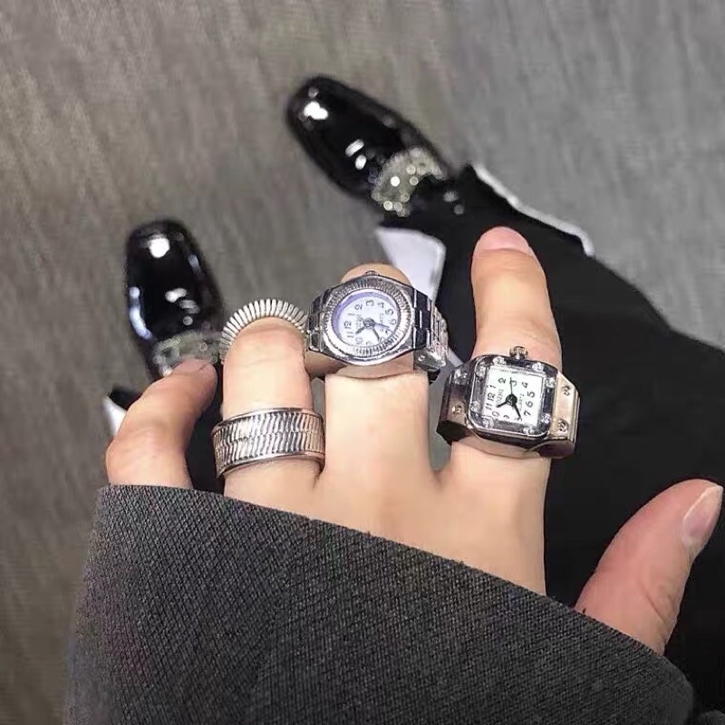 Nhẫn hình đồng hồ cực ngầu dành cho gen z