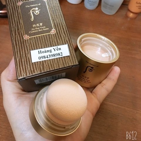 Phấn tươi chống nắng Whoo - Jin Hae Yoon Cushion Sun Balm SPF50+/PA+++