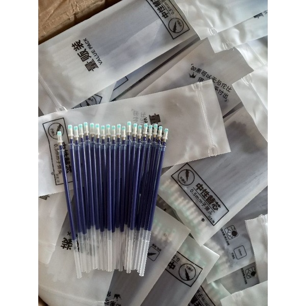 Set túi zip gồm 20 ruột bút nước 0.5mm viết trơn đều mực
