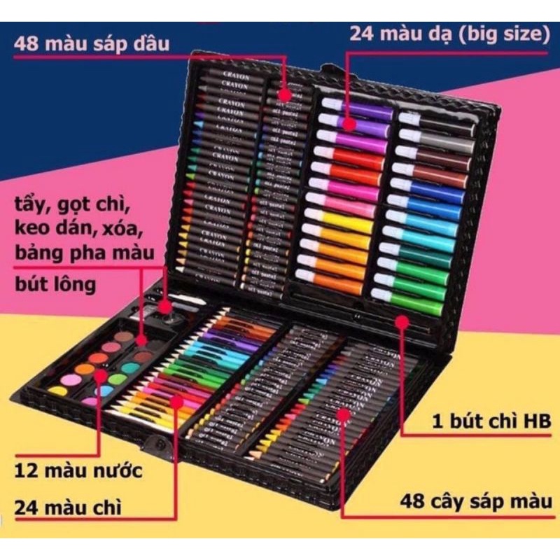 [sale sốc] Bộ màu vẽ 150 chi tiết cho bé