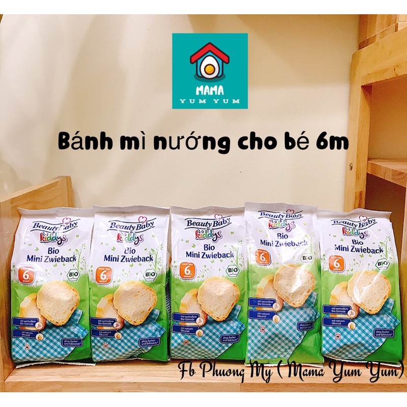 Date 4/2023- Bánh mì ăn dặm hữu cơ Beauty Baby Kiddy cho bé 6 tháng của Đức