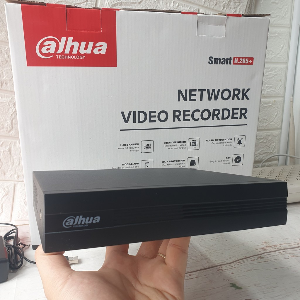 [Mã ELHAMS5 giảm 6% đơn 300K] Đầu thu camera IP 4.0 mpx NVR 8 kênh Dahua 4108HS hình ảnh 2K hàng nhập khẩu