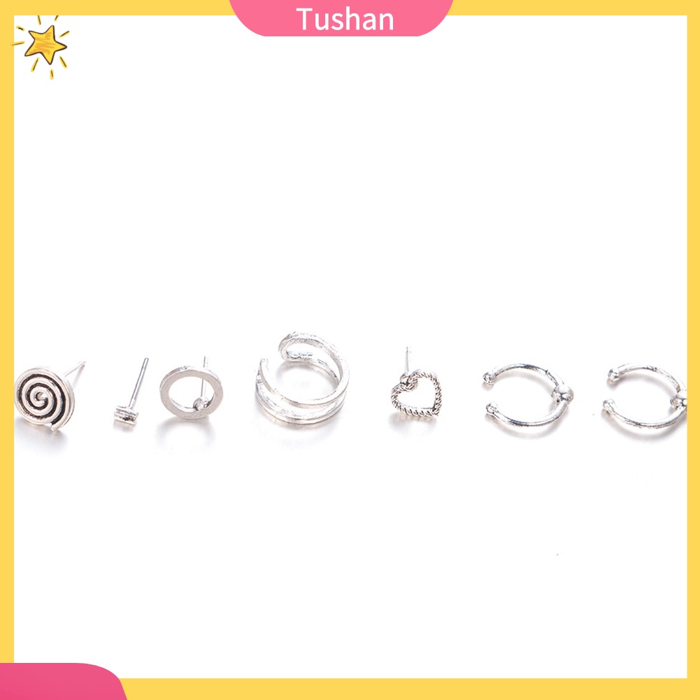 Set 7 khuyên tai phong cách Bohemian cổ điển dành cho nữ