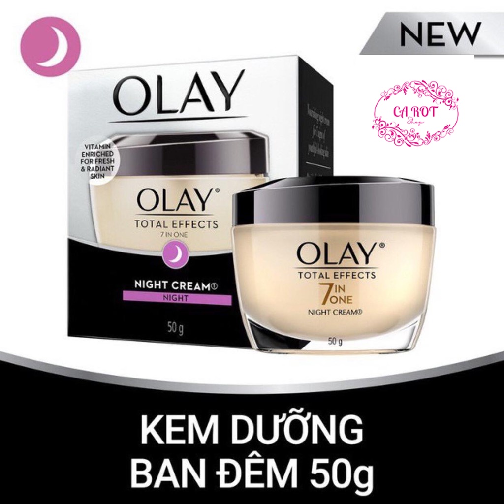 KEM DƯỠNG DA, CHỐNG LÃO HOÁ NGÀY & ĐÊM OLAY TOTAL EFFECTS MOISTUZUZER CREAM BUBDLE – 50ML