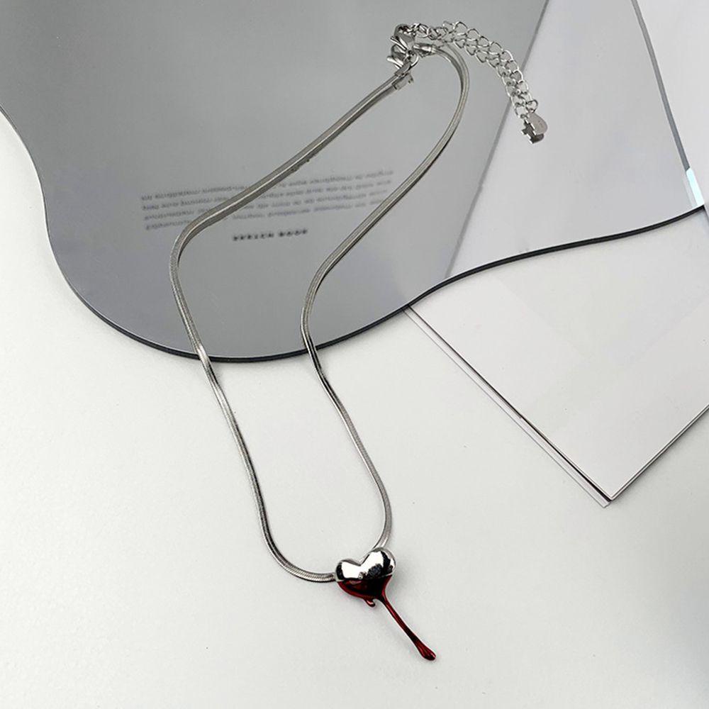 AROMA Vòng cổ Thép Titan Mặt Hình Xương Rắn Sáng Tạo Thời Trang Cho Nữ