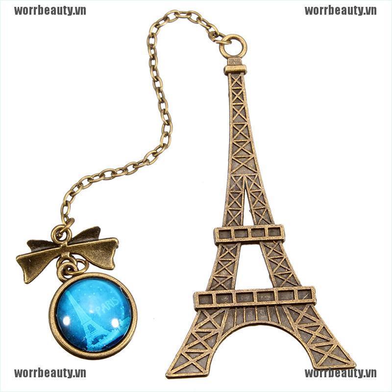 Thẻ Đánh Dấu Sách Bằng Kim Loại Hình Tháp Eiffel Phong Cách Vintage