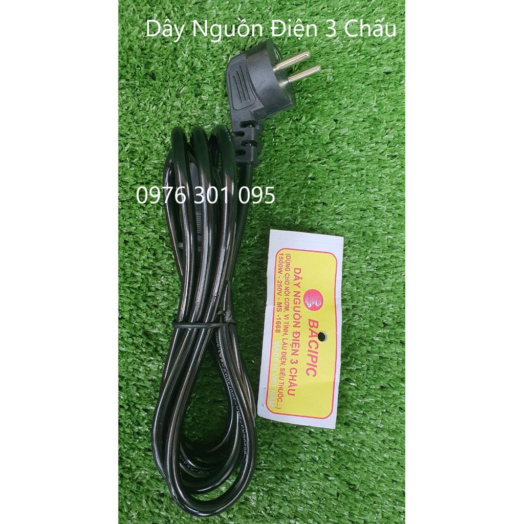 Dây Nguồn Điện 3 chấu cho Nồi cơm điện, bếp điện từ, máy xay sinh tố, nồi áp suất điện, ấm sắc thuốc, bếp hồng ngoại