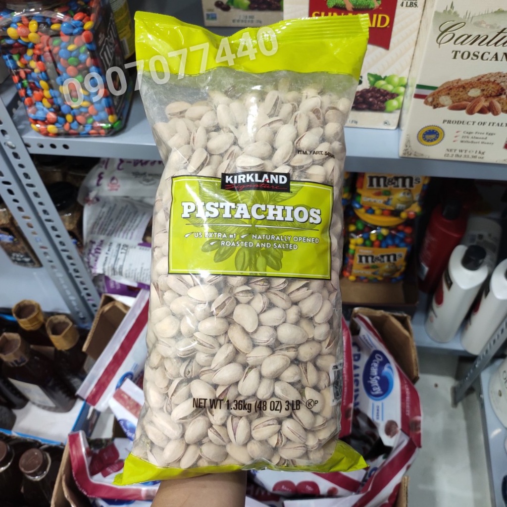 Hạt dẻ cười rang muối date 4/2024 Pistachios Kirkland  - EDS Hàng Mỹ