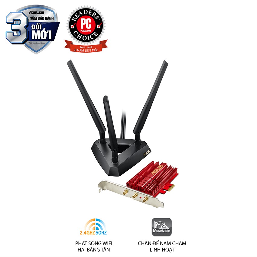 Card mạng không dây PCI Express Asus PCE-AC68 | BigBuy360 - bigbuy360.vn