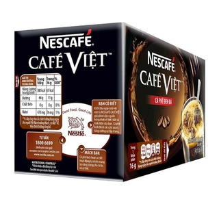 Hộp 15 gói nescafé cà phê việt cà phê đen đá 16g/ gói