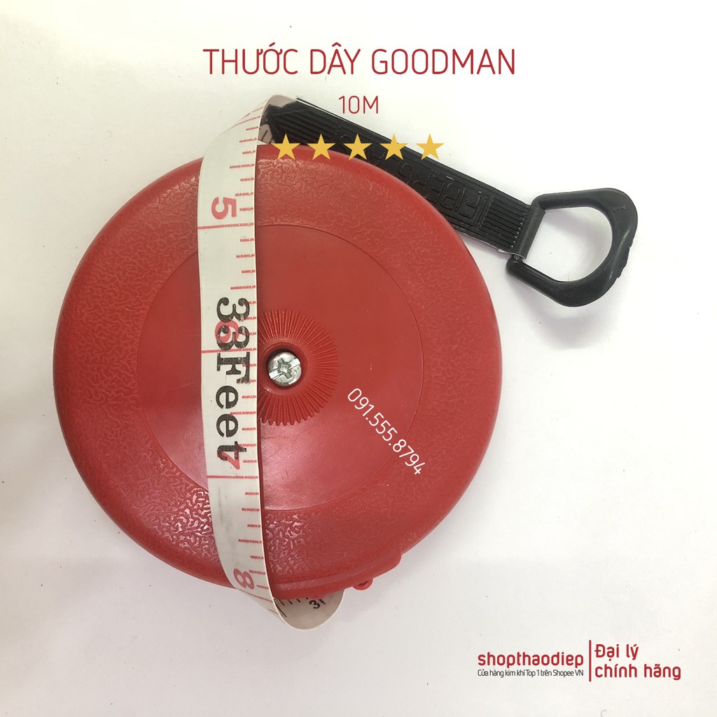 [HÀNG LOẠI 1] Thước Dây Vải 10m Goodman, Thước Cuộn Vải 10m Loại Tốt