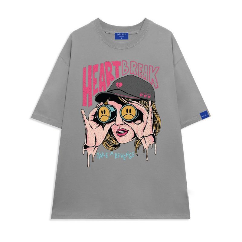 Áo thun Full size % ảnh thật % cotton Form rộng unisex Heart Délice studio