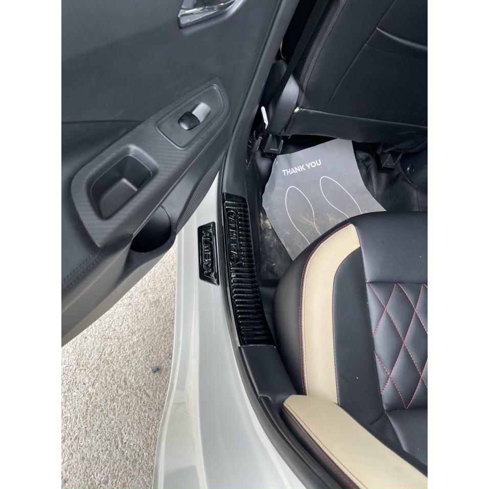 Ốp Bậc Cửa, Nẹp Bước Chân Nissan Almera 2021 2022 2023 Mẫu Titan Cao Cấp trang trí chống xước cho xe