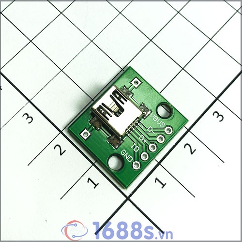 Mạch ra chân USB 2.0 ( đực - cái ), mini 5P, USB Vuông sang chân cắm - 1688s.vn