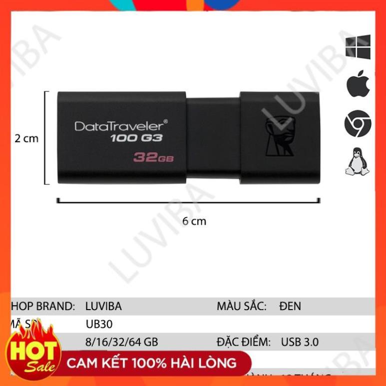 [Xịn] USB 3 0 32gb 64gb 128gb 256gb máy tính laptop mini KINGTON LUVIBA UB30