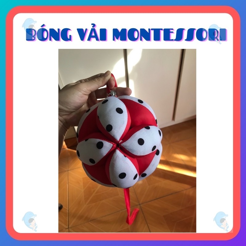 Bóng Múi Vải Montessori Giúp Kích Thích Thị Giác, Vận Động, Tập/Luyện Chân Dành Cho Bé Sơ Sinh Đến 1 Tuổi