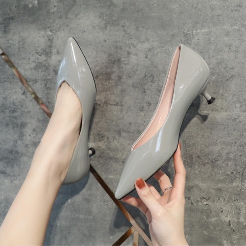 Giày cao gót mũi nhọn HT.NEO Thiết kế da bóng, đế cao 3cm, đường nét tinh tế CS231