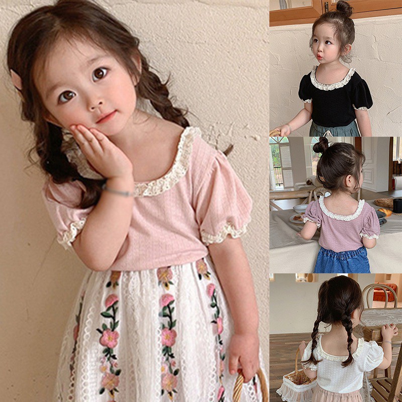 Áo Len Cổ Tròn Hàn Quốc Cho Bé Gái