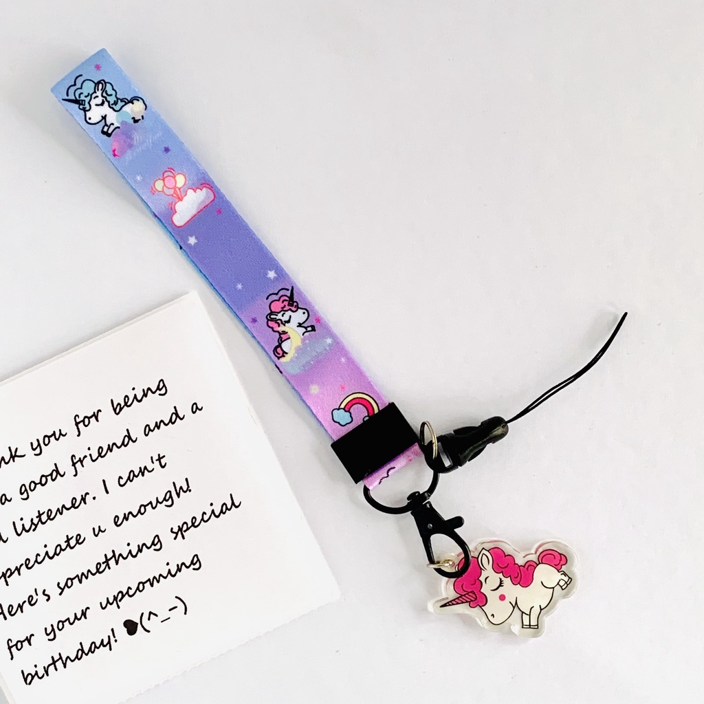 Dây đeo cổ tay bằng acrylic kiểu dáng hoạt hình độc đáo cho điện thoại