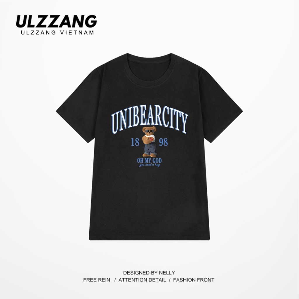 Áo thun nữ unisex Ulzzang form dáng rộng tay lỡ unibearcity