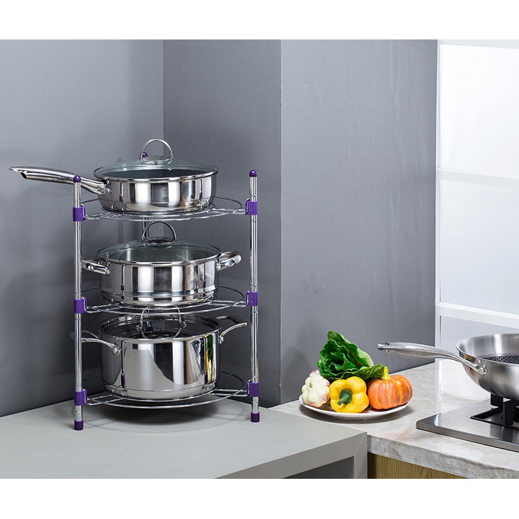 Kệ nhà bếp Giá inox để xoong nồi đa năng siêu chịu lực không han gỉ