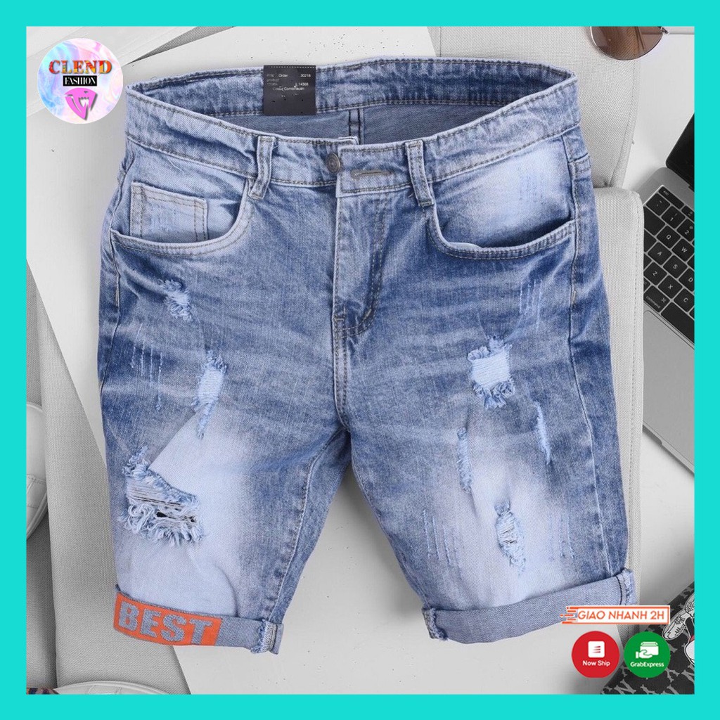 Quần Short , Quần Sọt Jean Nam Clend Fashion Chất Liệu Demin Co giãn Thoáng Mát Thời Trang Cao Cấp QE16