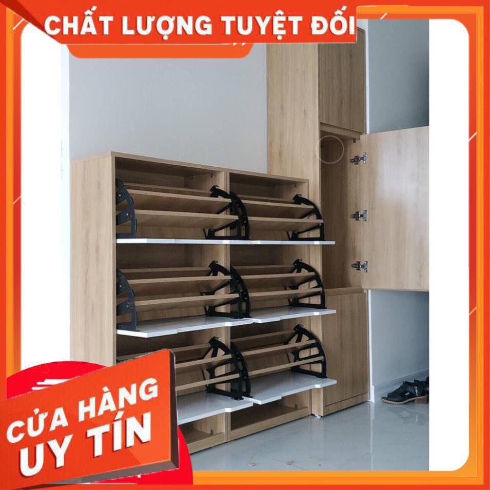 Bộ 2 chiếc phụ kiện tủ dày thông minh giá xoay 3 tầng