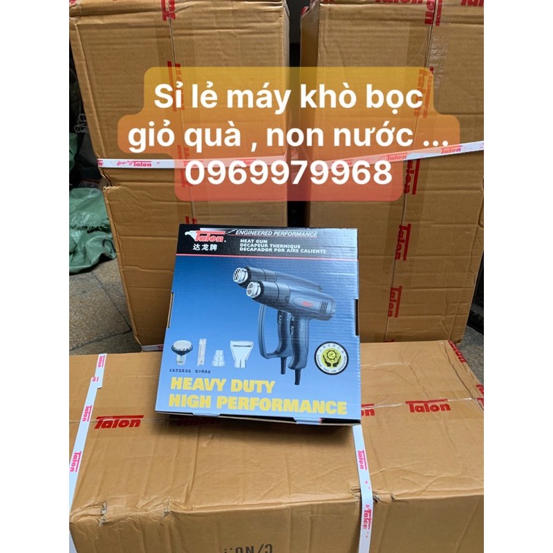 [ CHÍNH HÃNG CTY ]Máy khò hơi nóng TaLon chính hãng 2000w,  BẢO HÀNH 3 tháng, khò giỏ quà, bọc non nước, dán decal xe vv