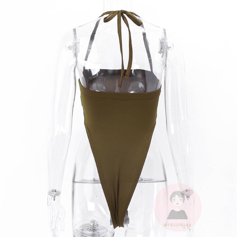 Áo Liền Quần Dáng Ôm Eo Thấp Khoét Lỗ Rỗng Thời Trang Mùa Hè Dành Cho Bạn Nữ