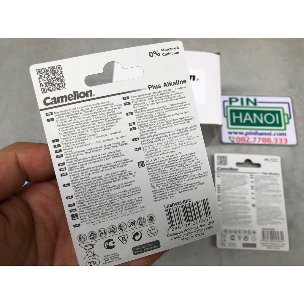 Bộ 2 pin AAAA LR8 Camelion Plus Alkaline 1.5V LR8D425-BP2