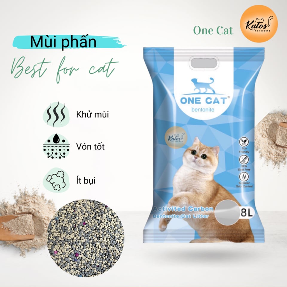 [PHÂN PHỐI] - Cát vệ sinh mèo One Cat Litter 8L/ 4kg - mix than hoạt tính