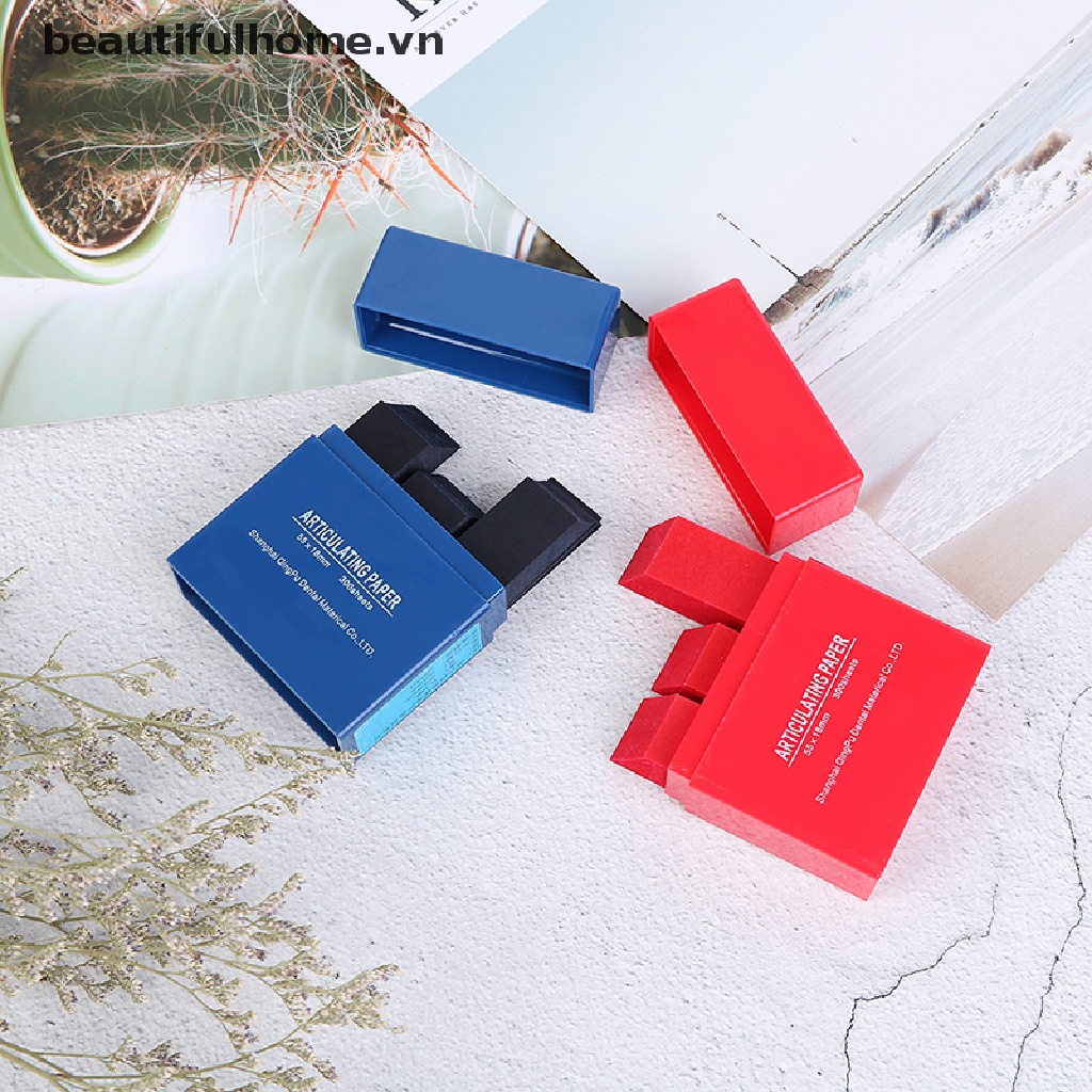 Bộ 300 Miếng Giấy Hai Mặt Màu Xanh Dương Dùng Trong Nha Khoa 200 Micron