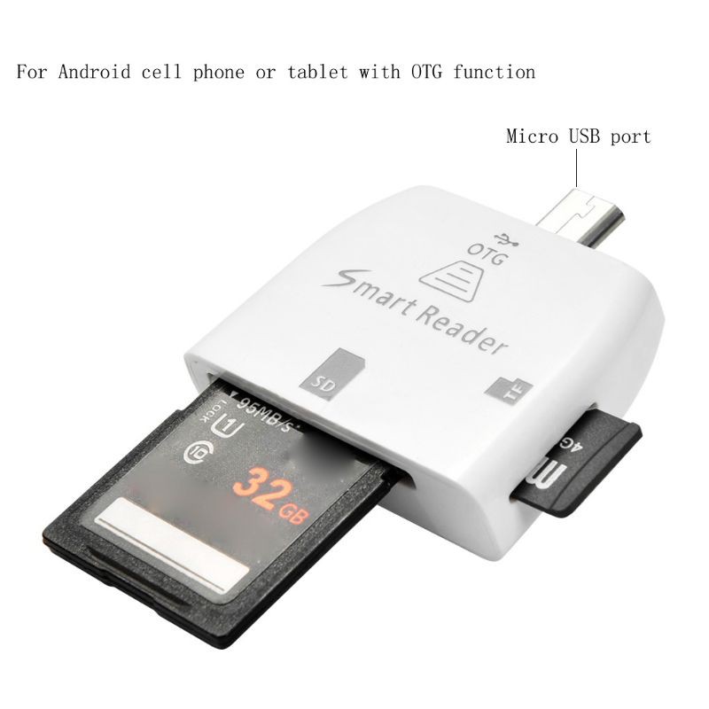 Đầu đọc thẻ nhớ Micro SD TF kết nối USB OTG cho Samsung XiaoMi HuaWei ZTE Android