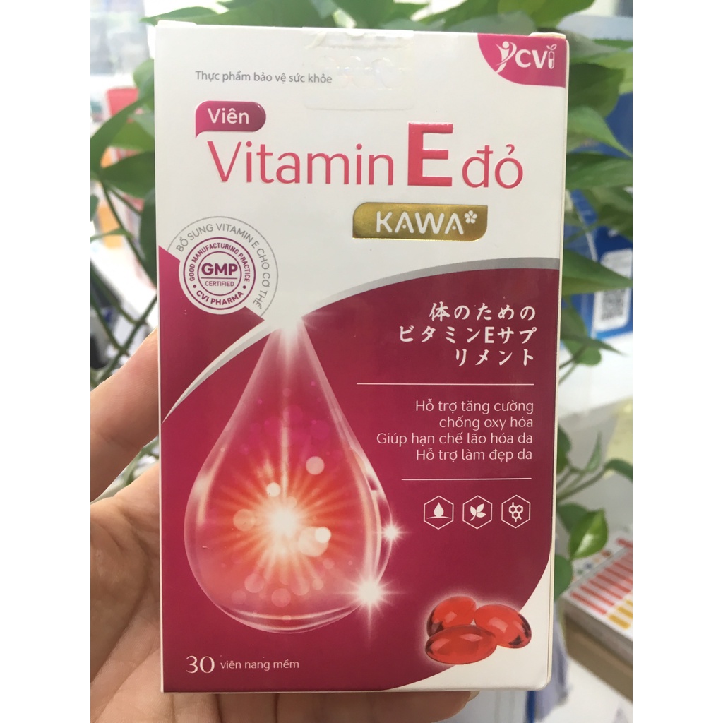 Vitamin E đỏ Kawa – Bổ sung vitamin E đỏ, làm đẹp da, ngừa lão hóa da