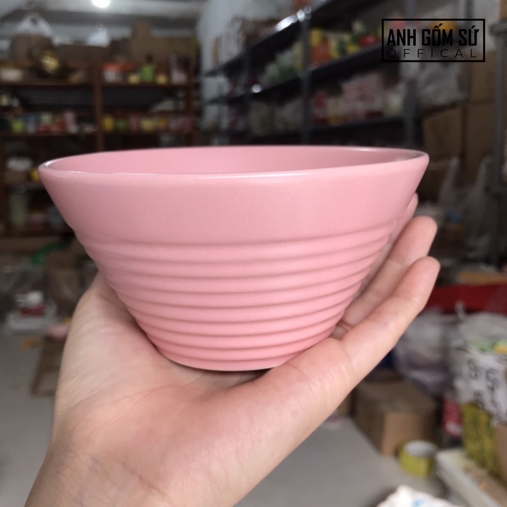 Bộ bát đĩa decor, bát ăn cơm, chén dĩa sứ màu hồng dễ thương cao cấp