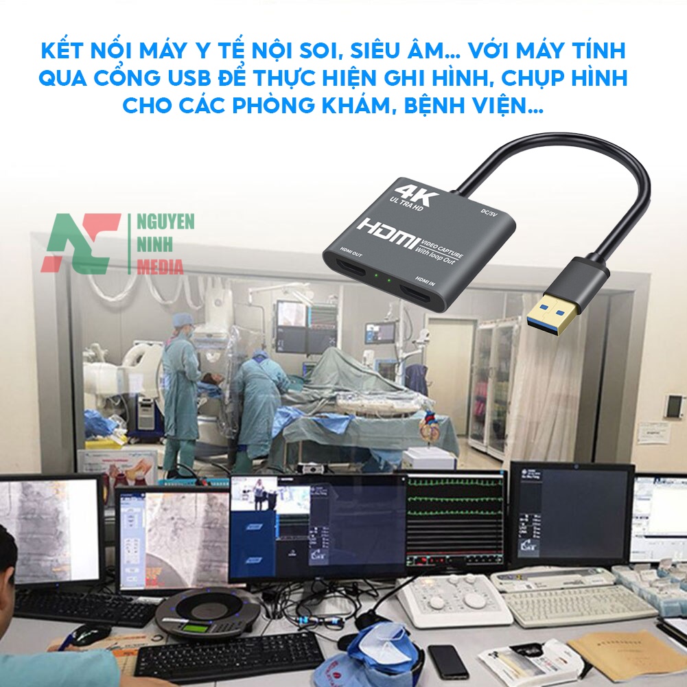Cáp HDMI to USB 3.0 Video Capture Card 1080P 60FPS - Hỗ Trợ Live Stream, Ghi Hình Từ Điện Thoại, Camera, PS4, XBOX
