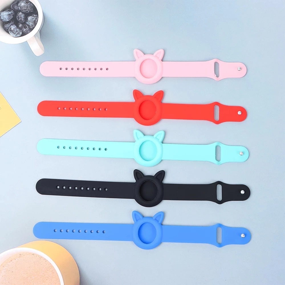 Vỏ Silicone Bảo Vệ Đồng Hồ apple Airtag Kèm Dây Đeo Tiện Dụng