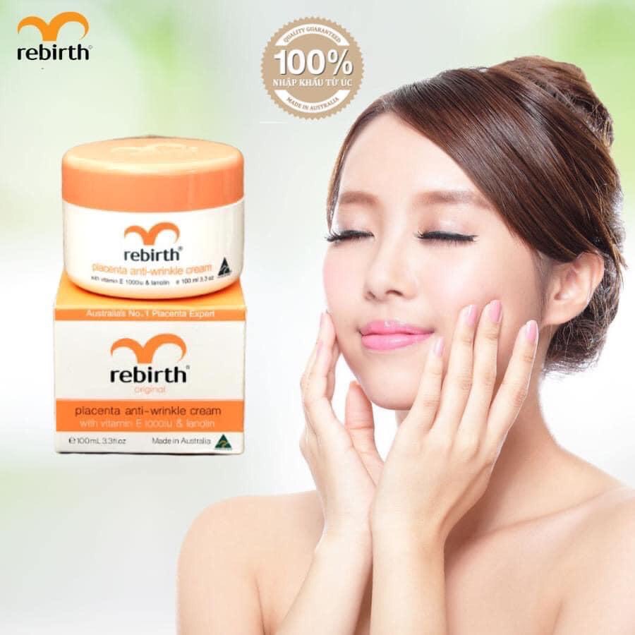 [Chính Hãng - Giá Sỉ] Kem dưỡng ẩm mờ nám, chống lão hoá nhau thai cừu Rebirth Placenta &amp; Vitamin E (100ml)