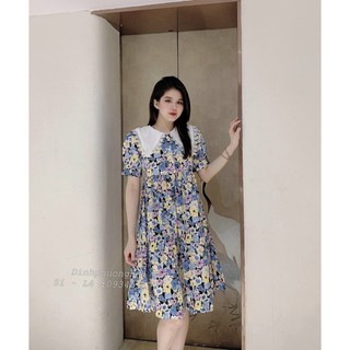 Váy hoa nhí cổ sen trắng