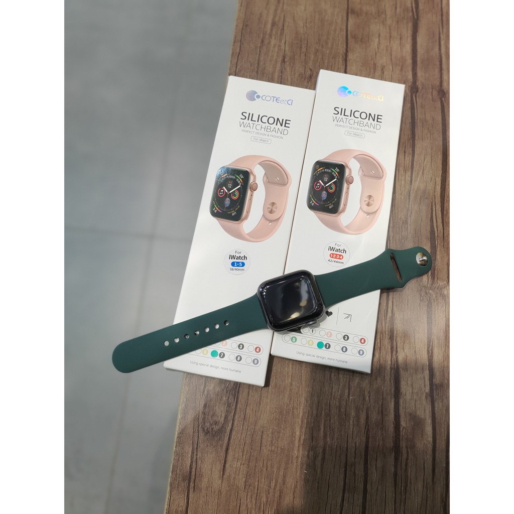 Dây cao su xanh 𝐶𝑜𝑡𝑒𝑒𝑡𝑐𝑖 cho Apple Watch