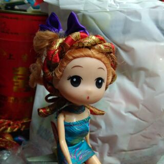 Khăn đóng và mấn cho búp bê nhỏ size đầu 14cm đặt theo yêu cầu