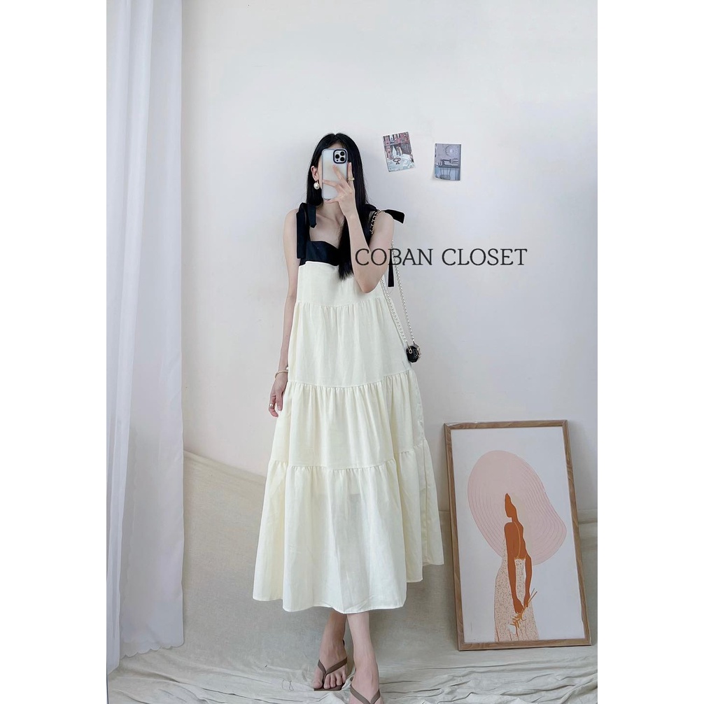 ĐẦM LINEN DÂY BBD