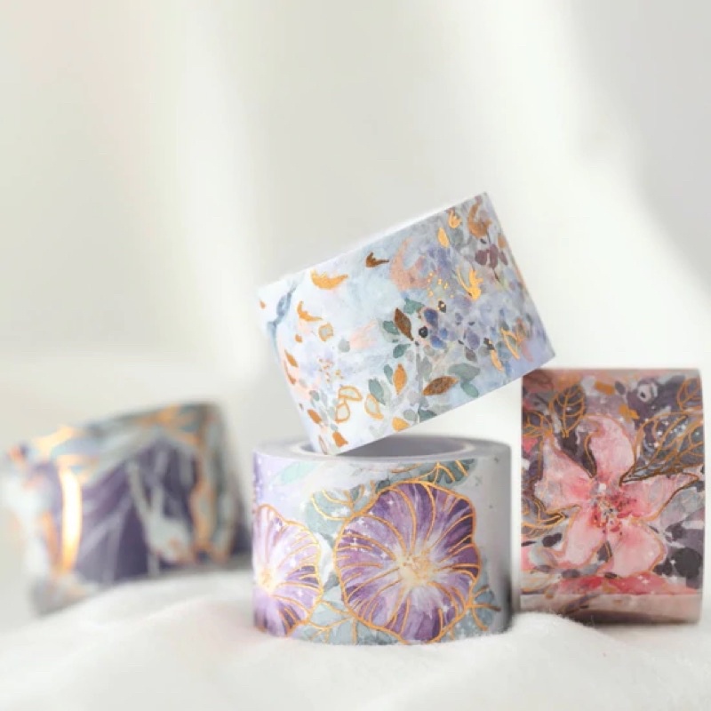 (Chiết theo chu kỳ) 5 mẫu băng dính washi tape Abbey Garden